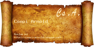 Csepi Arnold névjegykártya